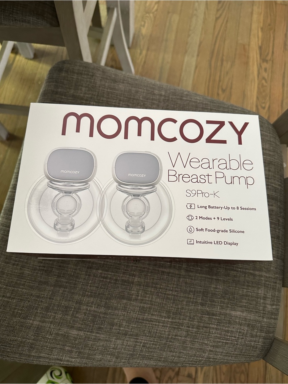 Momcozy Wearable Breast Pump S9Pro-K in Light Gray